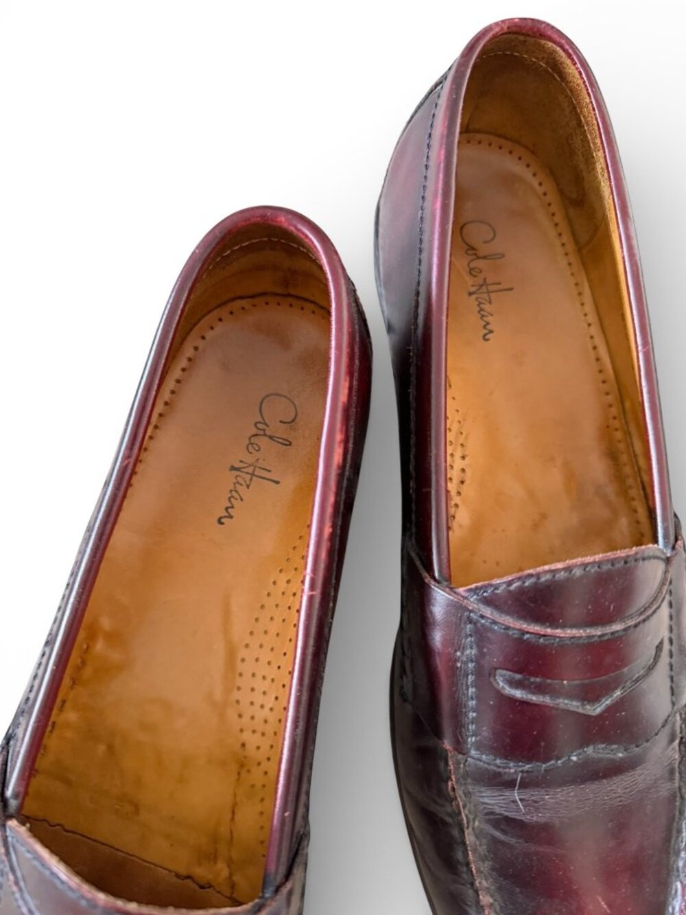 COLE HAAN Mens Brown Leather Loafer Dress Shoes Size 9.5 - Picture 2 of 4